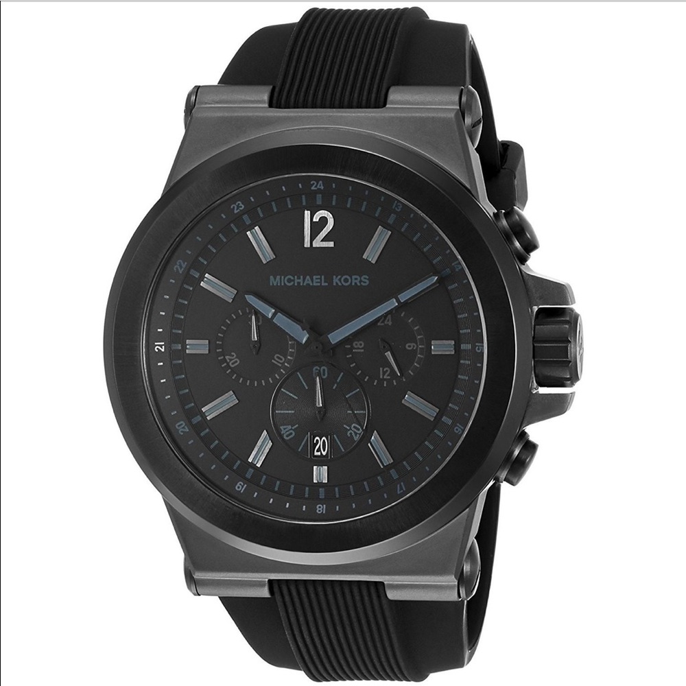 Michael Kors Men’s black silicone watch